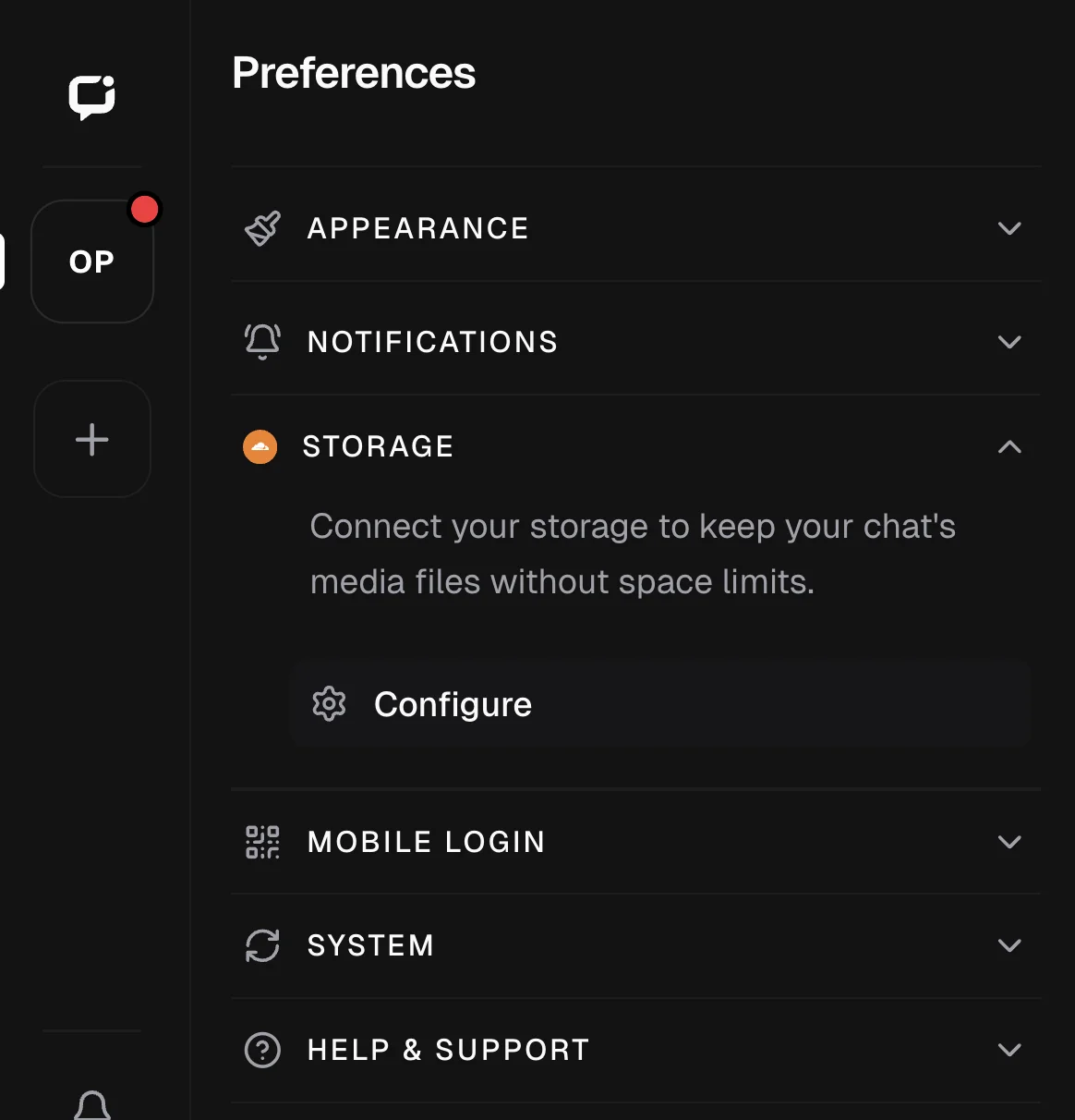 For storage